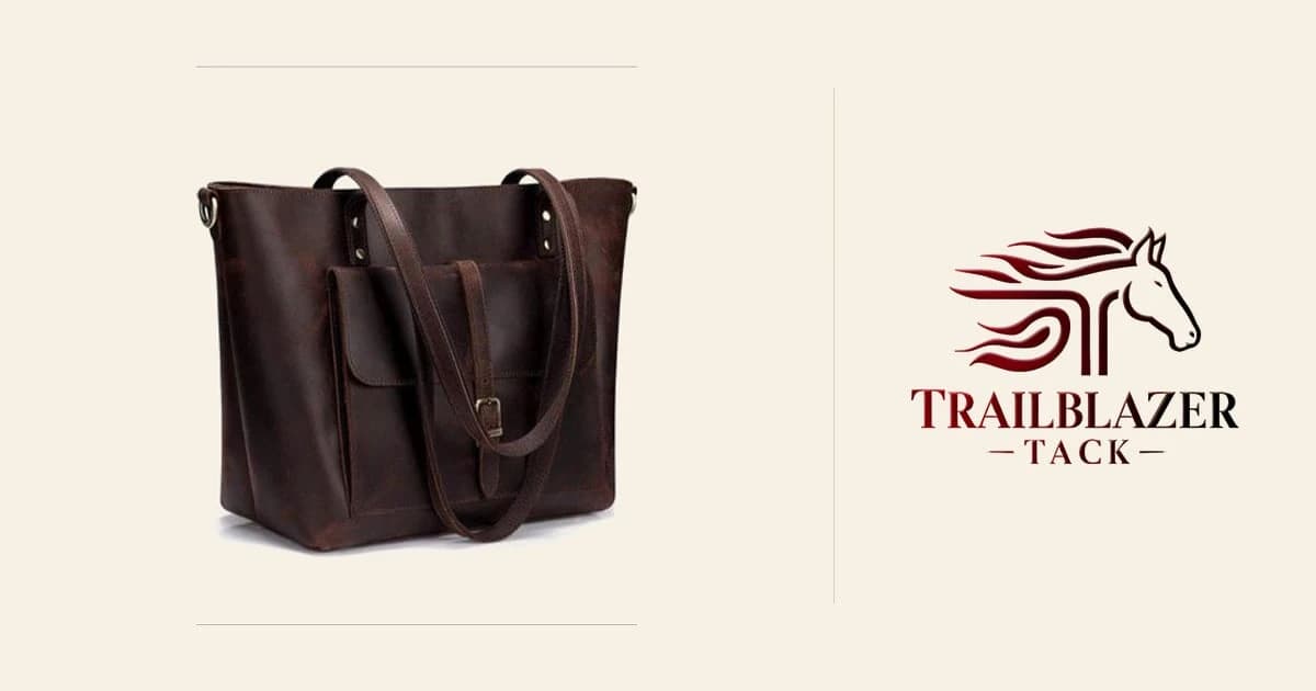 A link preview: a buff grain pull-up bag beside the TrailBlazer Tack logo.